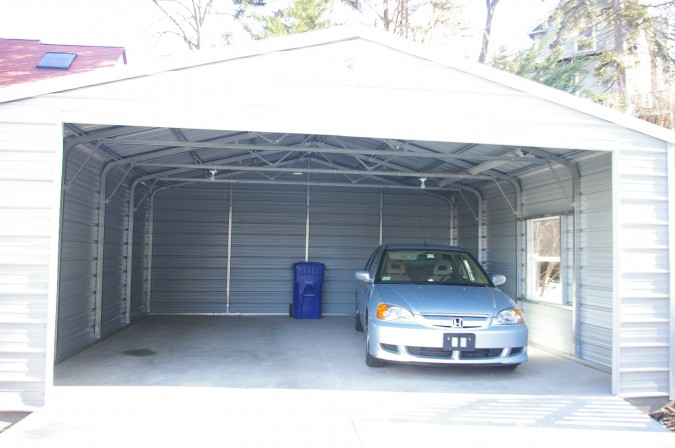 2 Car Steel metal Garage Addition Newton